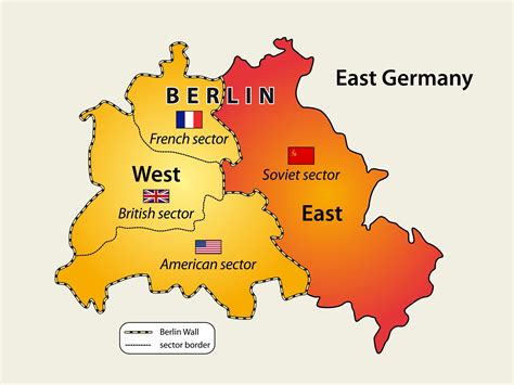 Map of the Berlin Wall